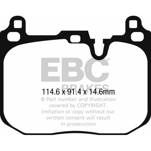 Колодки тормозные DP42271R EBC Yellowstuff; DC1875; перед MINI JCW F56, F54, F60; BMW 1 F40 M135iX;