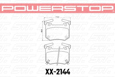 Колодки тормозные 23-2144 PowerStop Z23 задние KIA STINGER; GENESIS G70;