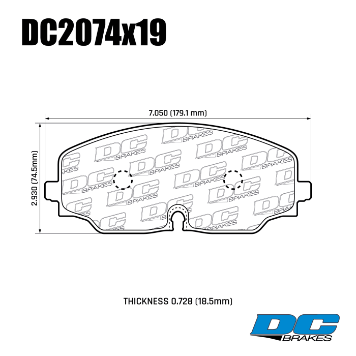 Колодки тормозные DC2074R19 DC brakes Street HD+ передние VW TERAMONT, ATLAS