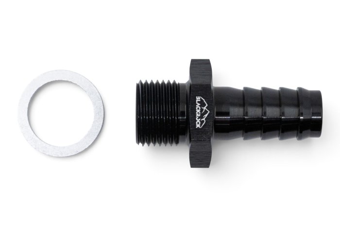 Адаптер П M18 x 1,5 mm - шланг PUSH FIT AN08 (12,7 mm, P408), BLACKROCK LAB, P08-M1815BK