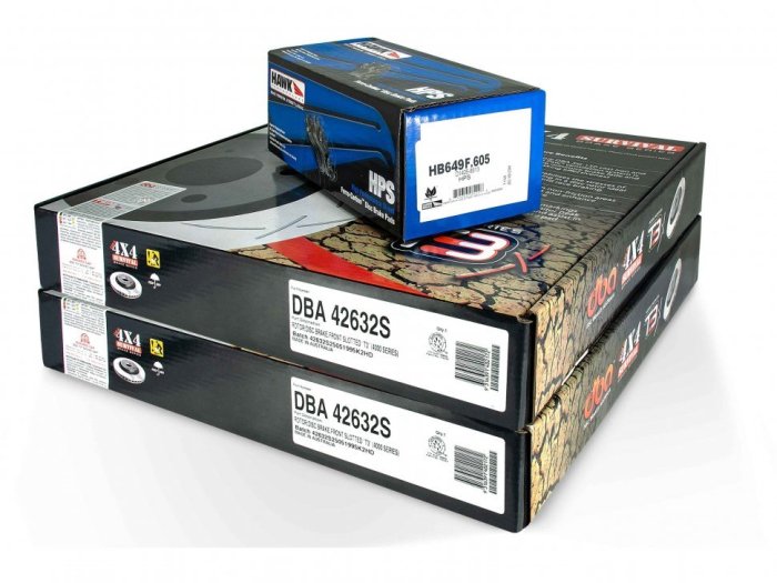КОМПЛЕКТ ПЕРЕД.:Торм. диски DBA 42632S T3+колодки HAWK HPS HB649F JEEP GRAND CHEROKEE SRT8 09->