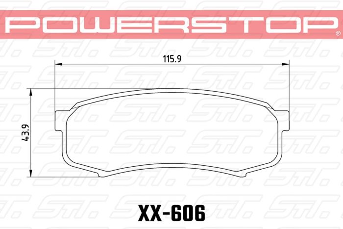 Колодки тормозные 36-606 PowerStop Z36 задние LEXUS GX460, GX470; TOYOTA PRADO 150/120