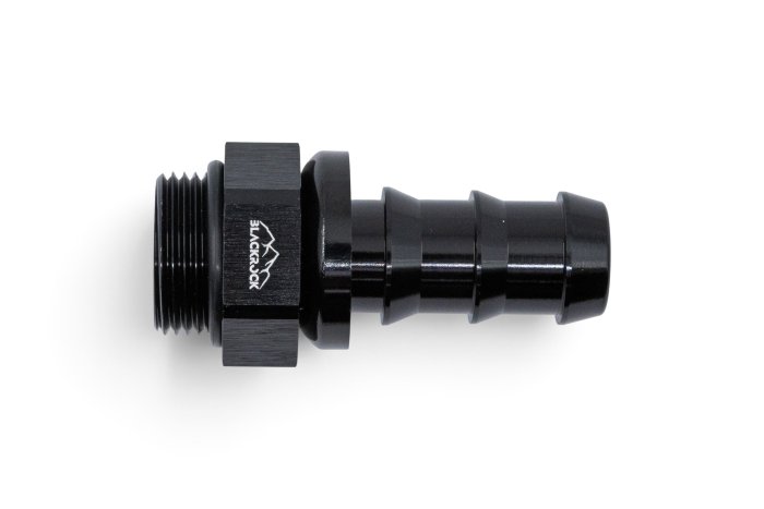 - 10 AN (10AN AN10) фитинг прямой ПАПА M22 x 1,5 mm, PUSH FIT серия BLACKROCK LAB P10-001-M22BK