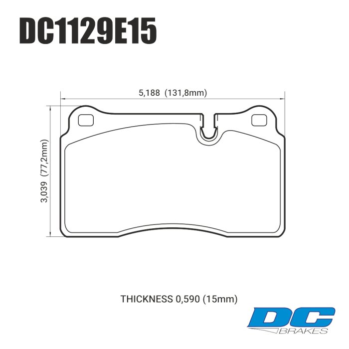 Колодки тормозные DC1129E15 DC Brakes RT.2 перед LANCER EVO V-X; SUBARU WRX STI