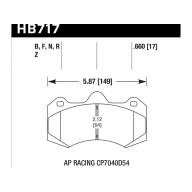 Колодки тормозные HB717B.660 HAWK HPS 5.0; 17mm - Колодки тормозные HB717B.660 HAWK HPS 5.0; 17mm