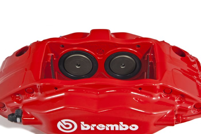 Комплект суппортов 2 шт. КРАСНЫЕ, Brembo 4 поршня: 40mm - 44mm