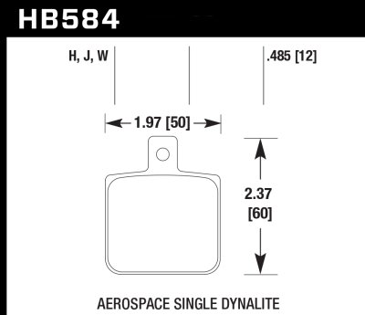 Колодки тормозные HB584F.485
