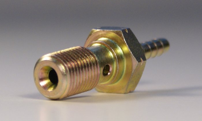 Болт (штуцер) crimp для banjo переход на шланг D-03 M10x1 сталь, Goodridge S492-31Z1