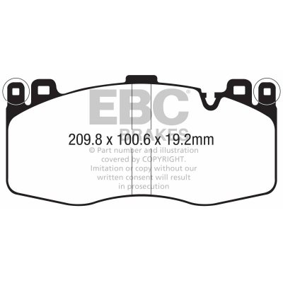 Колодки тормозные DP42370R EBC Yellowstuff перед BMW X5M F85; X6M F86