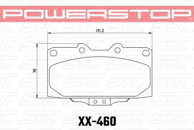 Колодки тормозные 23-460 PowerStop Z23 передние SUBARU Impreza WRX; Nissan 300ZX; HPB тип 1;