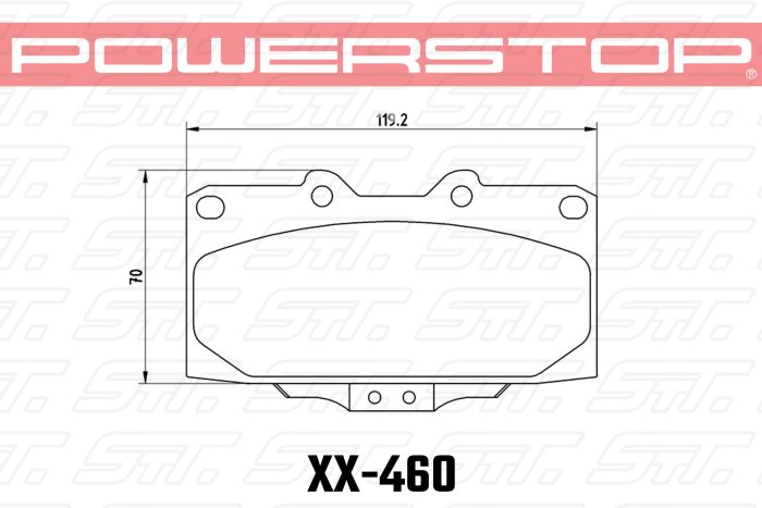 Колодки тормозные 23-460 PowerStop Z23 передние SUBARU Impreza WRX; Nissan 300ZX; HPB тип 1;