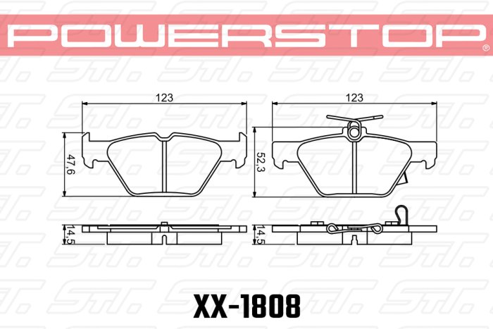 Колодки тормозные 23-1808 PowerStop Z23 задние Subaru IMPREZA; WRX; OUTBACK