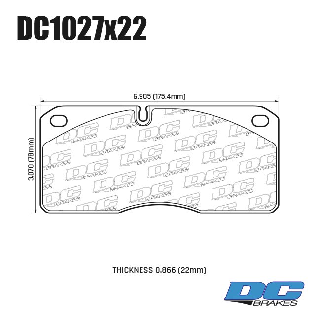 Колодки тормозные DC1027R22 DC Brakes Street HD+, перед. система STOPTECH HD TOYOTA LC200 / LX570