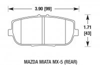 Колодки тормозные DC1180E14 DC Brakes RT.2 задн. Mazda Miata MX-5 NC; ND