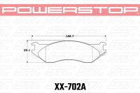 Колодки тормозные 23-702A PowerStop Z23 передние LINCOLN / DODGE / FORD