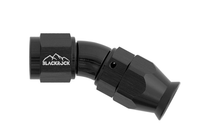 - 6 AN (6AN AN6) фитинг 30° Full Flow BLACKROCK LAB T06-030-3BK под тефлоновый шланг (600 серия)