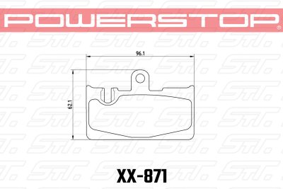 Колодки тормозные 23-871 PowerStop Z23 задние Toyota Celsior 4.3 UCF3; Lexus LS430 UCF30
