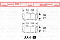 Колодки тормозные 36-1119 PowerStop Z36 передние Hummer H3