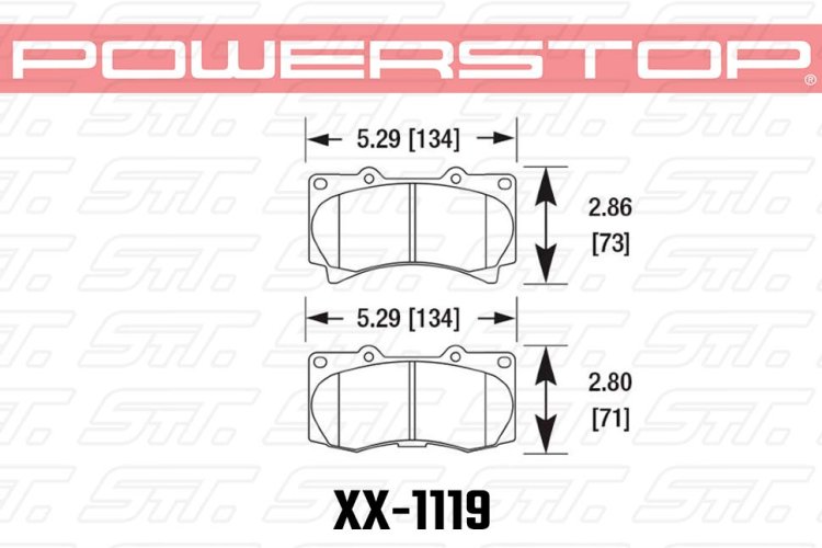 Колодки тормозные 36-1119 PowerStop Z36 передние Hummer H3