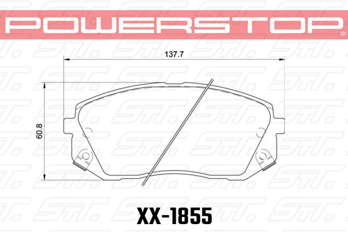 Колодки тормозные 23-1855 PowerStop Z23 передние Tucson; i40; Sonata; Optima; Sportage