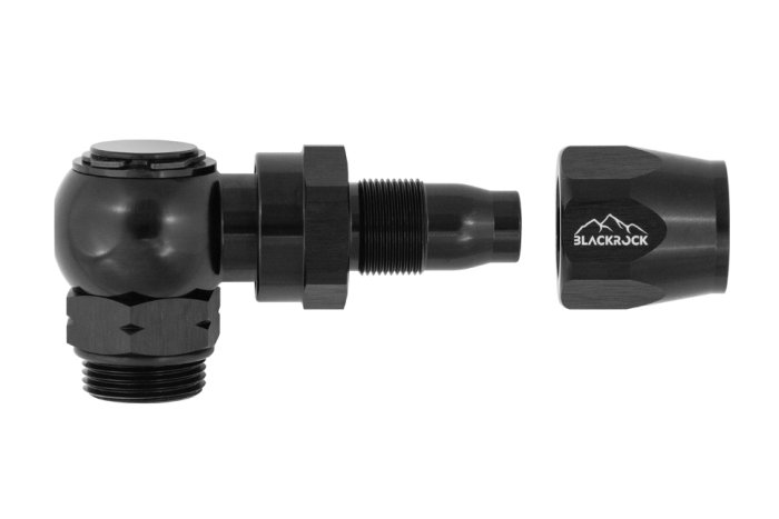 - 10 AN (10AN AN10) фитинг П M22 x 1,5 mm 90° BLACKROCK LAB B10-50M22BK