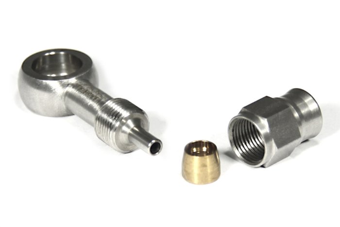 Фитинг banjo d10 mm, длинный D-03, нерж. сталь B03-D10T, BLACKROCK LAB