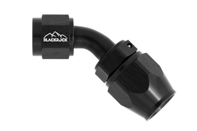 - 8 AN (8AN AN8) фитинг 45°, K90 серия, BLACKROCK LAB ЧЁРНЫЙ, K08-045-9BK
