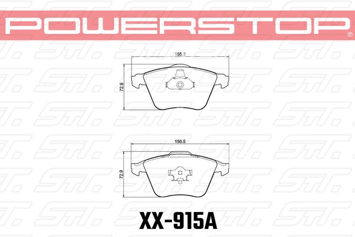 Колодки тормозные 23-915A PowerStop Z23 передние Audi A4 8E, A6 4F, A8 4E