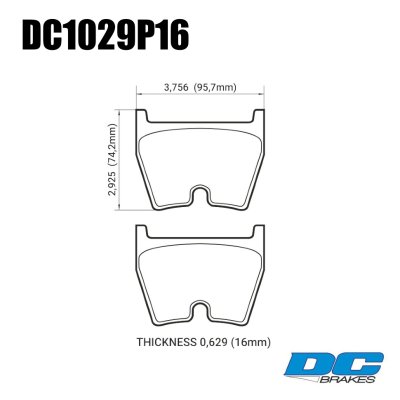 Колодки тормозные DC1029P15 DC Brakes Street STR.S+, суппорт Brembo 8 поршней (комплект 8 шт)