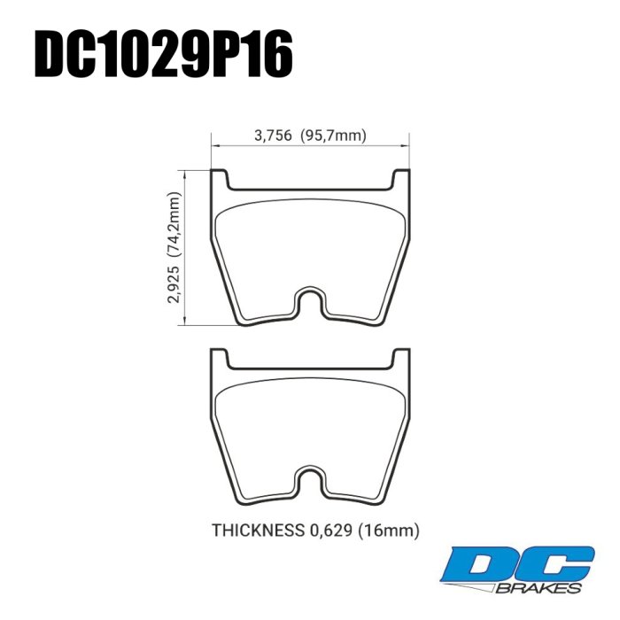 Колодки тормозные DC1029P15 DC Brakes Street STR.S+, суппорт Brembo 8 поршней (комплект 8 шт)
