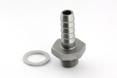 Адаптер П M18 x 1,5 mm - шланг PUSH FIT AN08 (12,7 mm, P408), BLACKROCK LAB, P08-M1815Ti