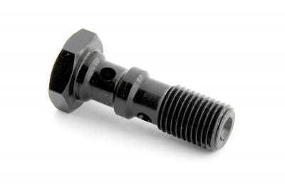 Болт (штуцер) двойной для banjo AN-03, 3/8x24 L=30 mm алюминий ЧЕРНЫЙ Goodridge 773-03PBK