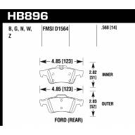 Колодки тормозные HB896B.568 - Колодки тормозные HB896B.568