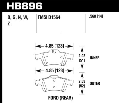 Колодки тормозные HB896G.568