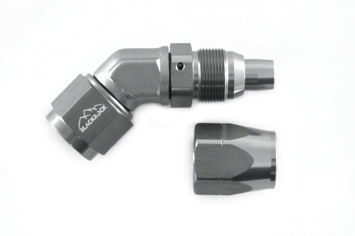 - 8 AN (8AN AN8) фитинг 45°, кованый, BLACKROCK LAB A08-045-6Ti