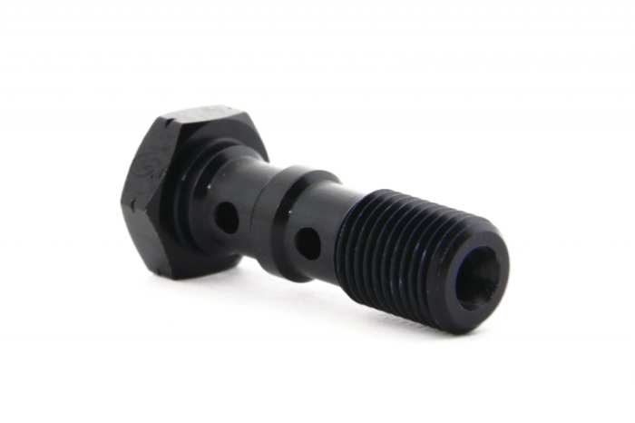 Болт (штуцер) двойной для banjo M10x1 L=30 mm алюминий ЧЕРНЫЙ, Goodridge 993-03-31DBK