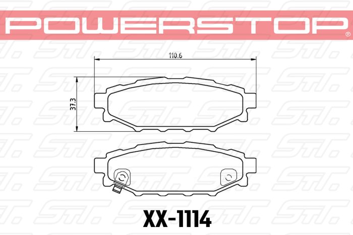 Колодки тормозные 23-1114 PowerStop Z23 задние Subaru BR-Z, Forester SG, SH, Impreza GH, Legacy