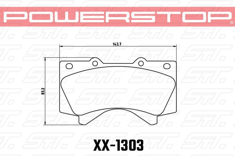 Колодки тормозные 36-1303 PowerStop Z36 передние LEXUS LX570, LX450D, TOYOTA LC200, Tundra