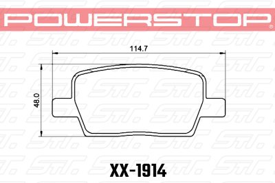 Колодки тормозные 23-1914 PowerStop Z23 задние Cadillac XT5; XT6; CHEVROLET Blazer 2018-&gt; ; Traverse
