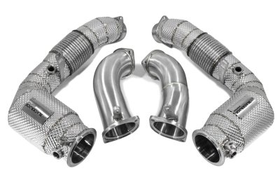 Приемные трубы (даунпайпы) HEATSHIELD Catted BMW-DP-9596 BlackRock Lab BMW X5M, X6M (S68) 2025-&gt;