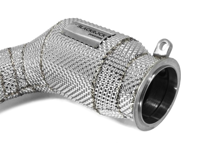 Приемные трубы (даунпайпы) HEATSHIELD Catted BMW-DP-9596 BlackRock Lab BMW X5M, X6M (S68) 2025->