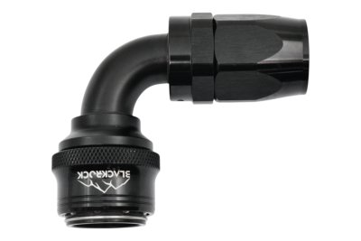 - 20 AN (20AN AN20) фитинг 90°, быстросъём М - шланг, Easy-Release, BLACKROCK LAB, FA20-090-F