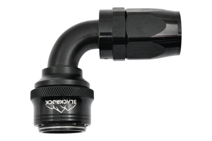 - 20 AN (20AN AN20) фитинг 90°, быстросъём М - шланг, Easy-Release, BLACKROCK LAB, FA20-090-F