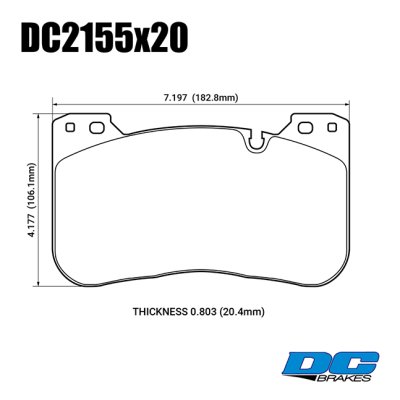 Колодки тормозные DC2155M18 DC Brakes R27 RACING перед BMW M5 F90, M5 G90, M8 F92, X5M G05, X6M G06