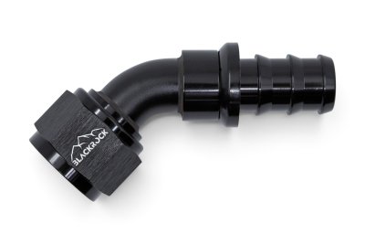 - 12 AN (12AN AN12) фитинг 45° PUSH FIT серия BLACKROCK LAB P12-045-7BK