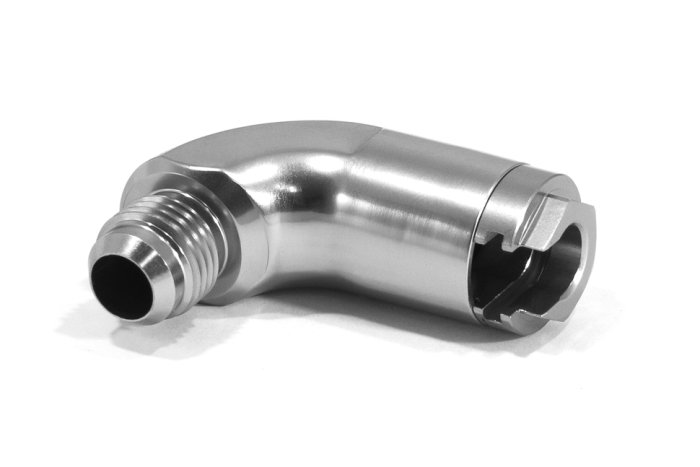 Фитинг AN-06 - 5/16" (8mm) быстросъём, 90° мама, BLACKROCK LAB L06-516-F290