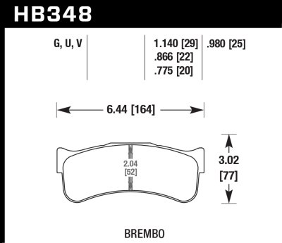 Колодки тормозные HB348D1.14 HAWK ER-1