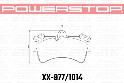 Колодки тормозные 23-1014 PowerStop Z23 передние PORSCHE Cayenne (955); Audi Q7; VW Touareg