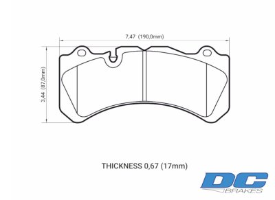 Колодки тормозные DC9009M17 DC brakes R27 RACING, Brembo GT 6 поршней тип J, N