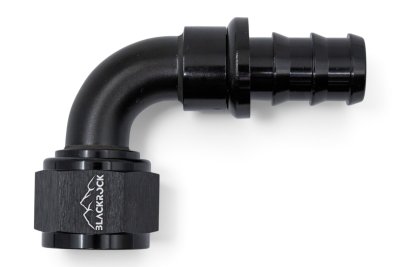 - 12 AN (12AN AN12) фитинг 90° PUSH FIT серия BLACKROCK LAB P12-090-7BK